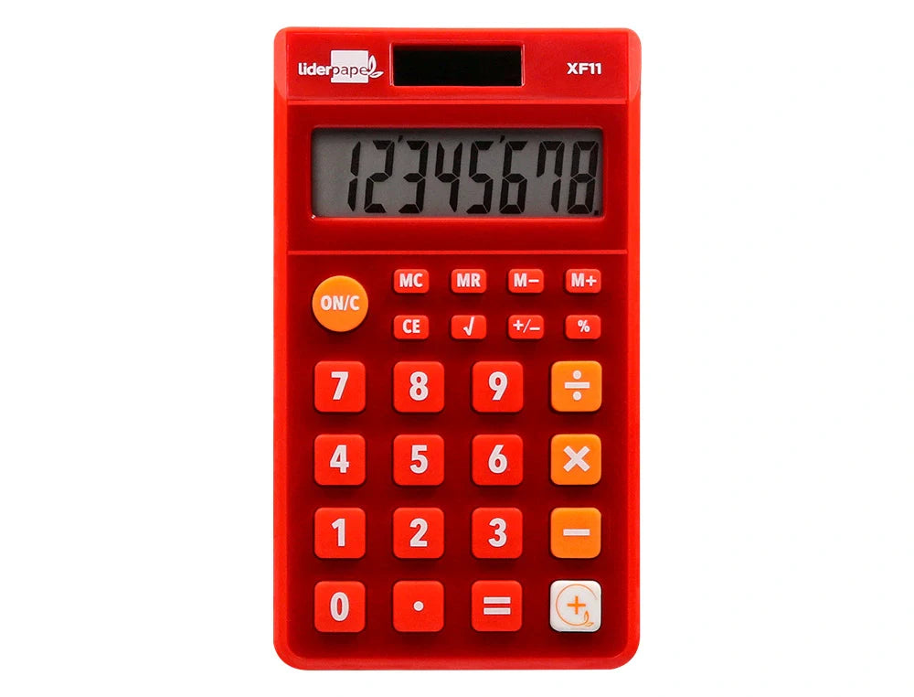 Calculadora de bolso Liderpapel 8dig vermelho