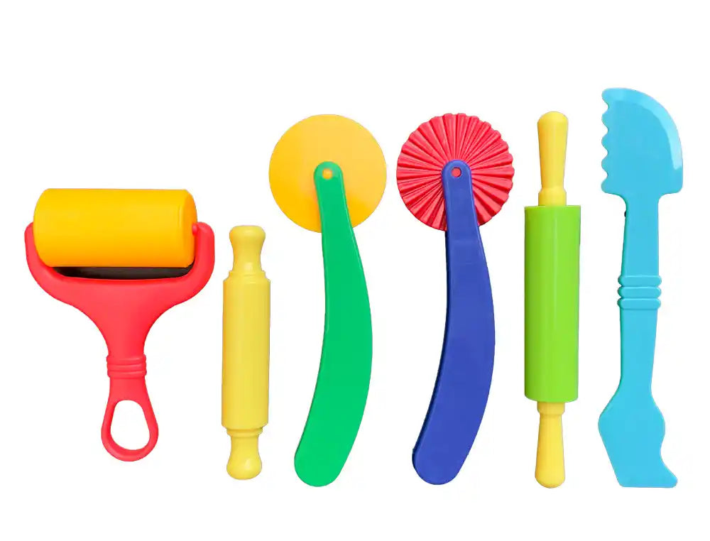 Conjunto de instrumentos para modelar plasticina 6 peças
