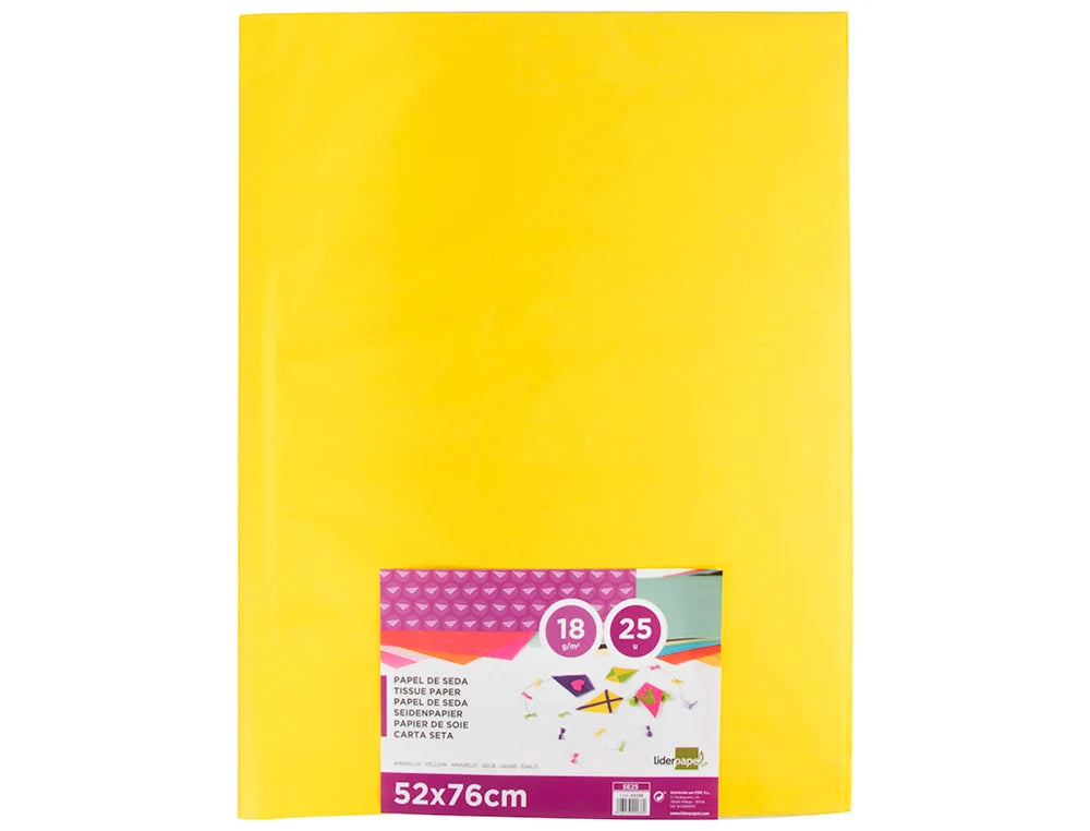 Papel seda 52x76cm pack 25 folhas