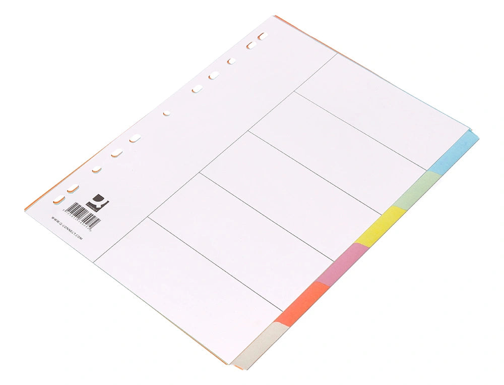 Separador de cartolina A4 com 6
