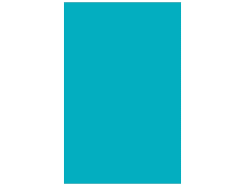 Cartolina A3 185gr pack 50fls turquesa