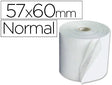 Rolo de papel para máquina de calcular 57x60x11 60gr 10 unidades