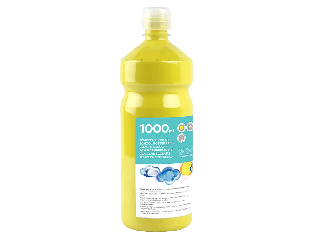 Guache escolar 1000ml amarelo limão