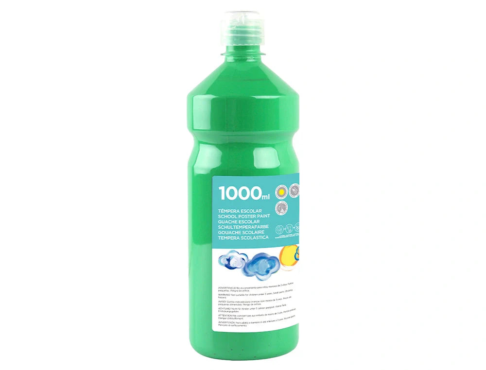 Guache escolar 1000ml verde