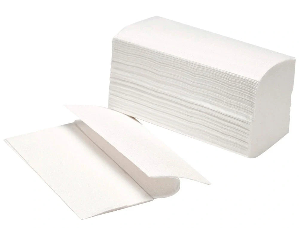 Toalhas de mão Tissue zig zag 21x22cm branco cx 4000 un