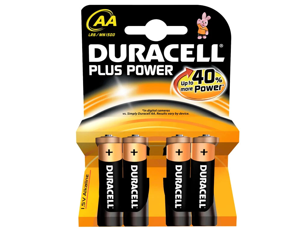 Pilha alcalina Duracell AA 1300 mah recarregável em blister de 4 unidades
