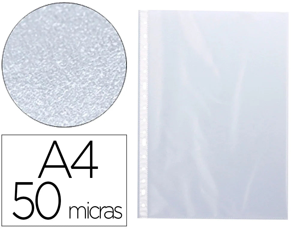 Bolsa catálogo/mica Connect em plástico, A4, 50 microns, martelada, pack 100un