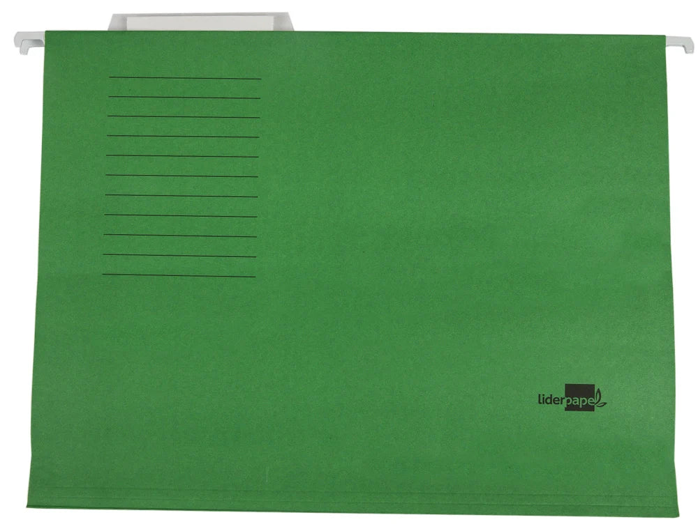 Bolsa de suspensão Liderpapel kraft 250gr lombada em V pack10