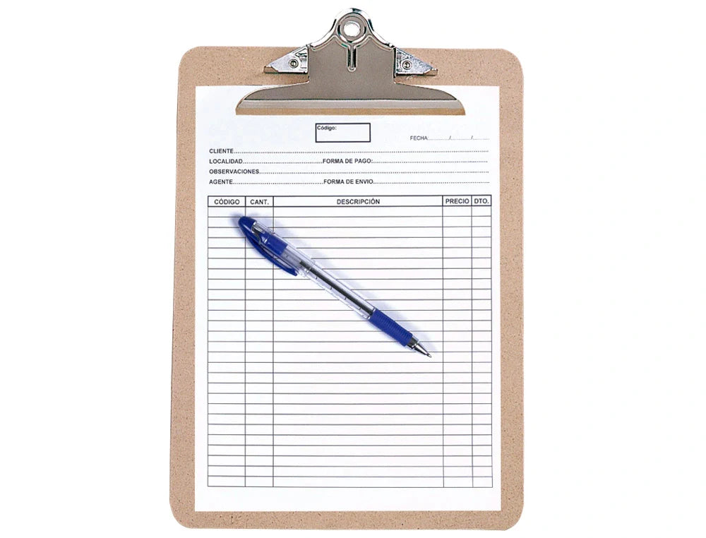 Pasta porta bloco com mola de pressão