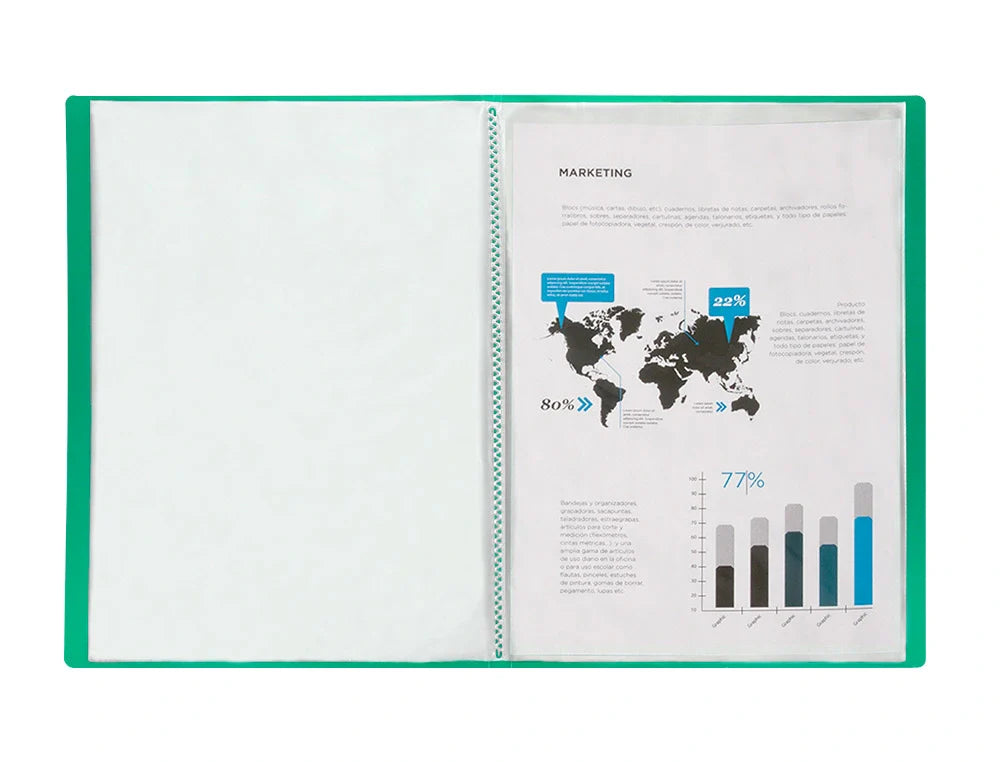 Pasta preçário / portefólio Liderpapel A4 capa flexível