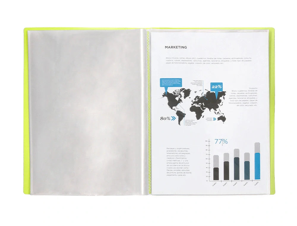 Pasta preçário / portefólio Liderpapel A4 capa flexível