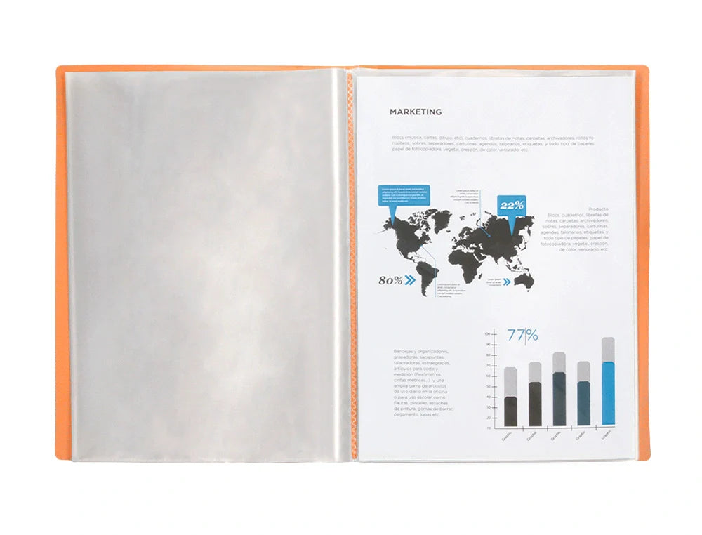 Pasta preçário / portefólio Liderpapel A4 capa flexível