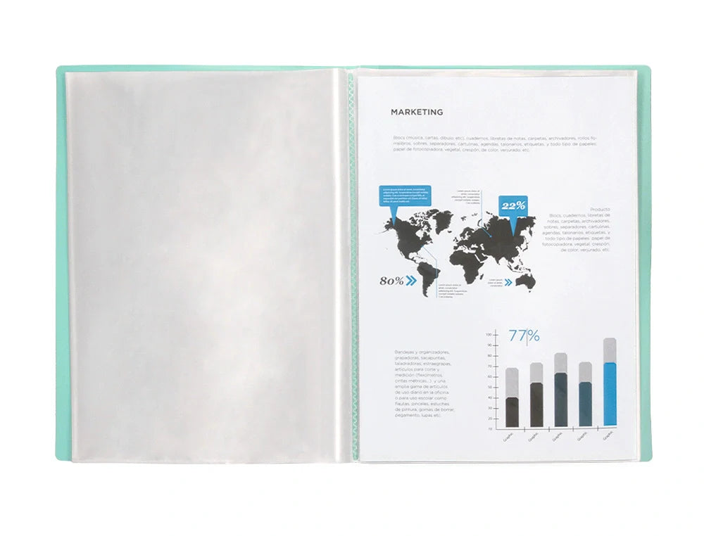 Pasta preçário / portefólio Liderpapel A4 capa flexível