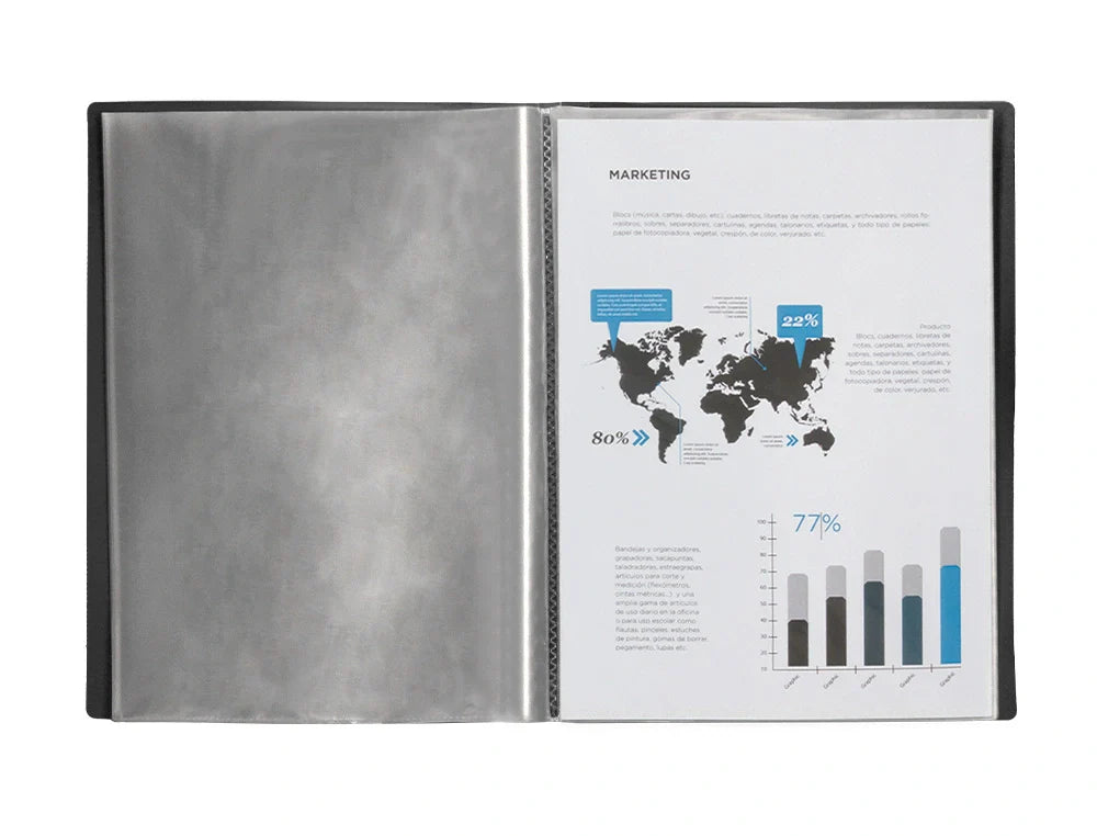 Pasta preçário / portefólio Liderpapel A4 capa flexível