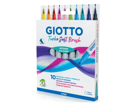 Marcador brush pen Giotto turbo soft 10 cores