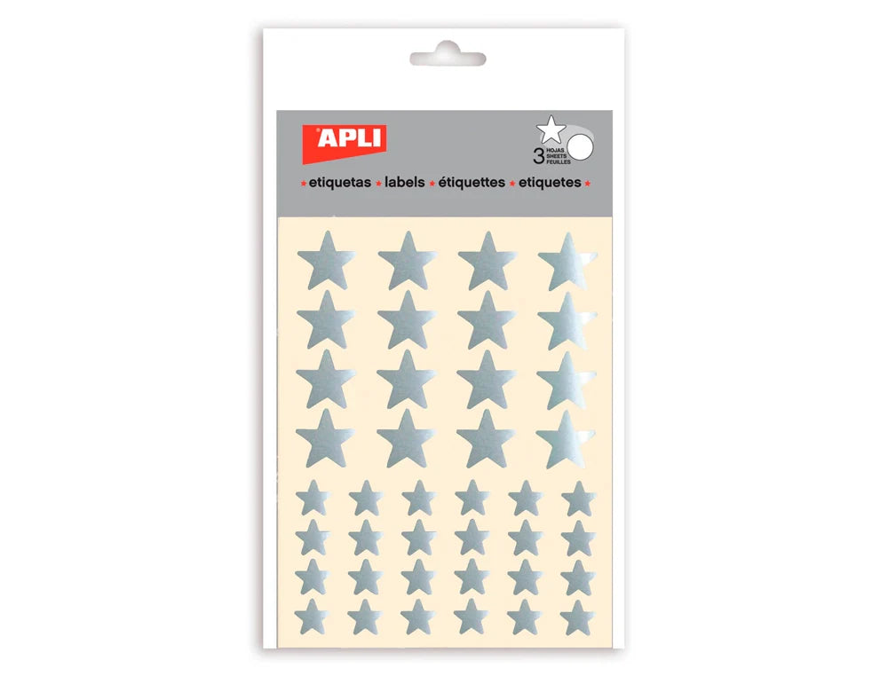 Etiqueta Apli estrela saco de 3 folhas