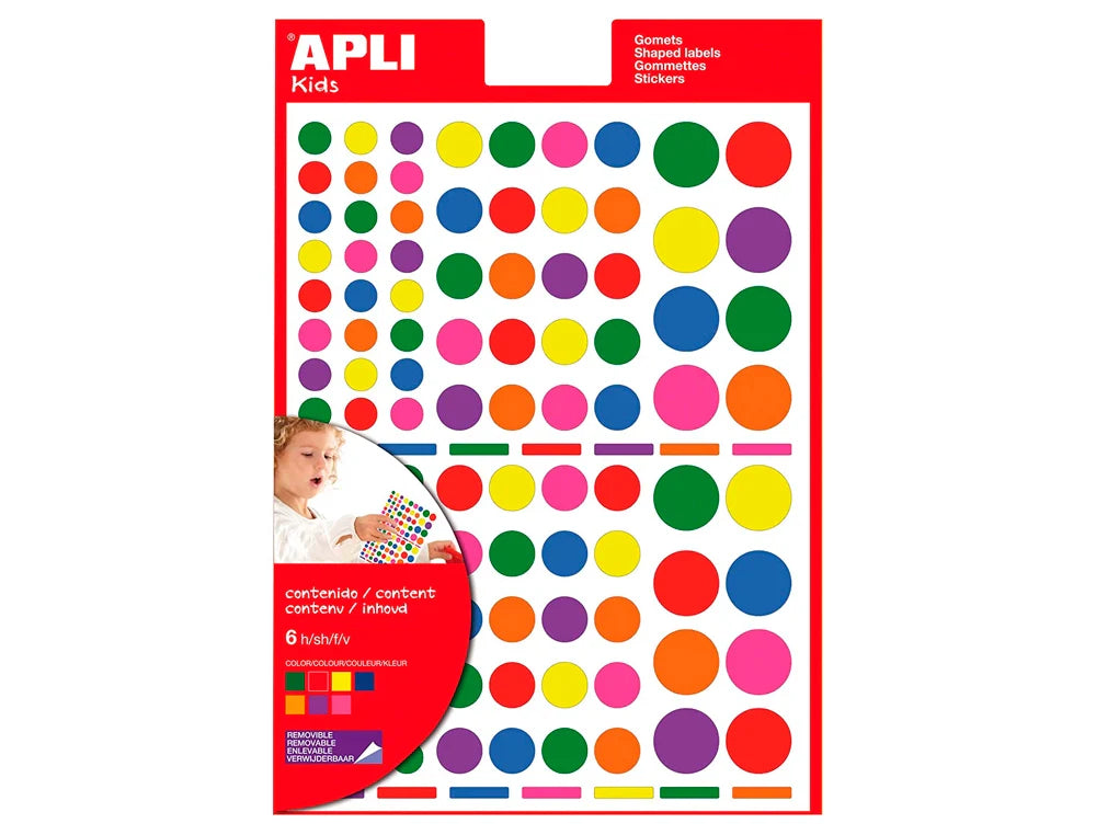 Etiqueta APLI figuras geométricas saco 6 folhas