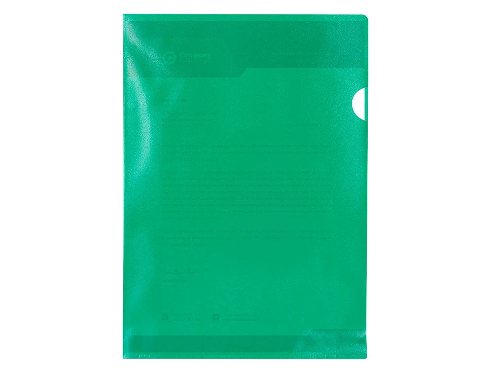 Bolsa plástica A4 em L 180microns caixa de 100 unidades