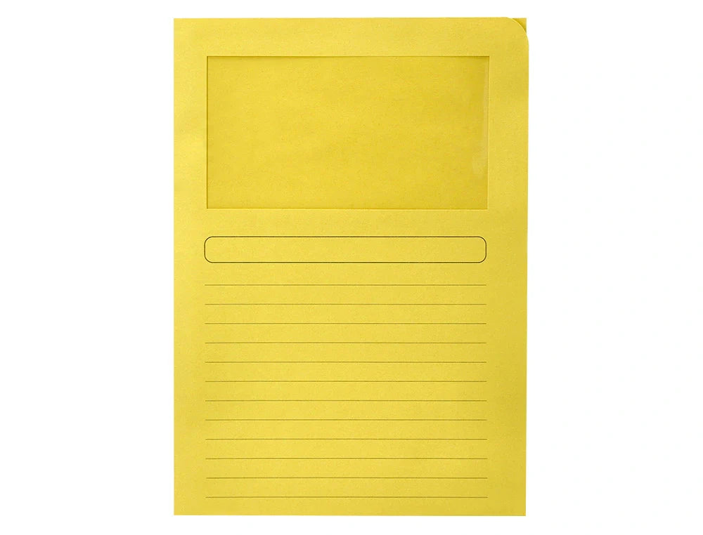 Pasta classificadora de cartolina A4 120gr com visor pack de 50 unidades