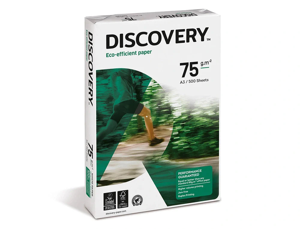 Papel fotocópia Discovery A3 75gr branco, resma 500 fls