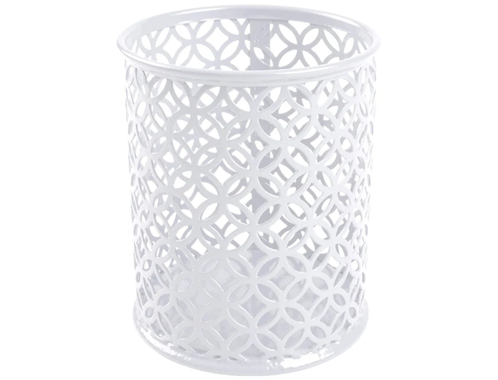 Porta lápis Connect em metal redondo 80x100mm