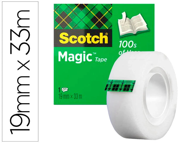 Rolo gomado/fita adesiva Scotch magic 19mmx33mt