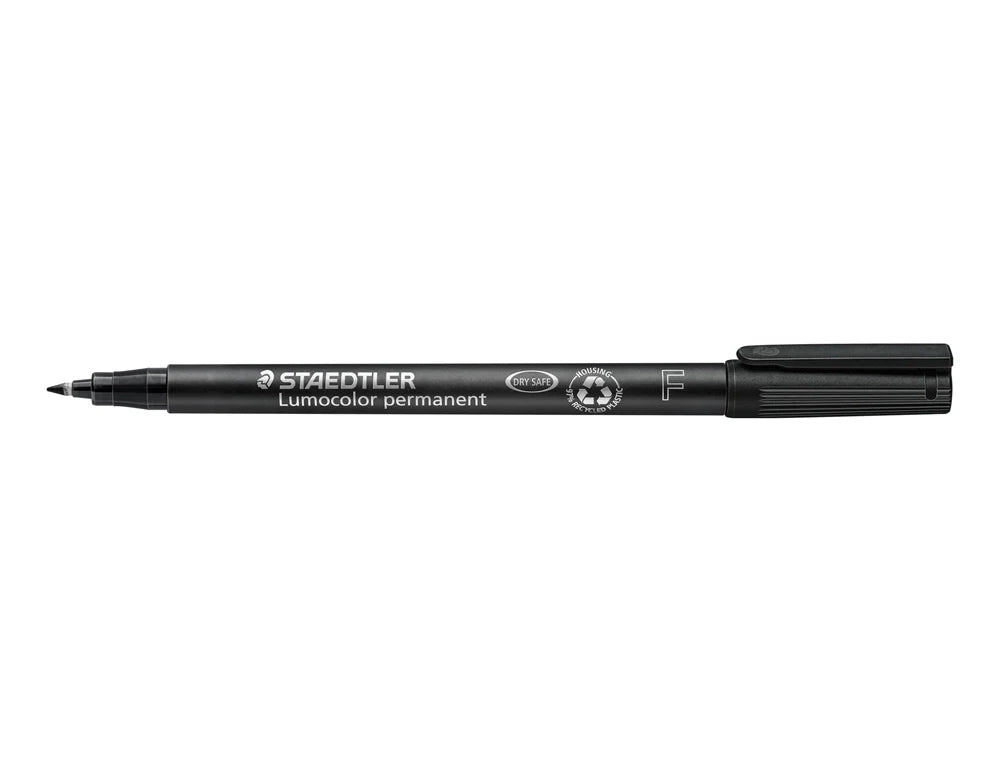 Marcador Staedtler Lumocolor permanente 318 Fino 0,6mm preto