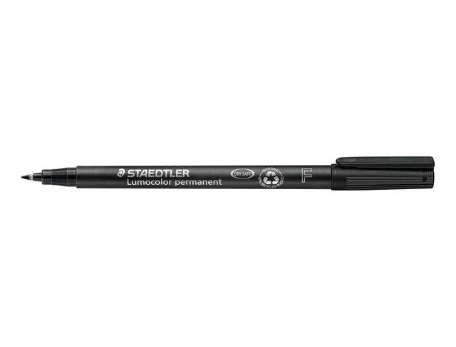 Marcador Staedtler Lumocolor permanente 318 Fino 0,6mm preto