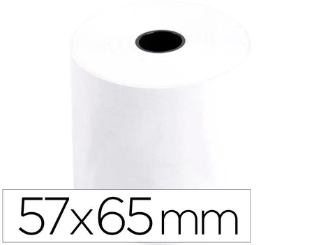 Rolo de papel para máquina de calcular 57x65x11 60gr 10 unidades