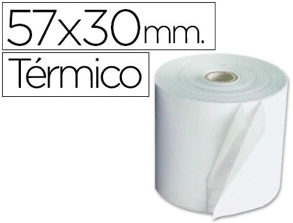 Rolo de papel térmico 57x30x11 58gr 10 unidades