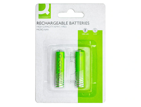 Pilha alcalina Connect AAA 1000 mah recarregável em blister de 2 unidades