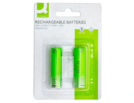 Pilha alcalina Connect AA 2600 mah recarregável em blister de 2 unidades