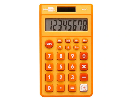 Calculadora de bolso Liderpapel 8dig laranja