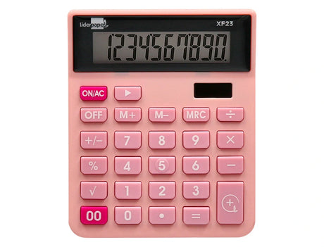 Calculadora de secretária Liderpapel 10dig rosa