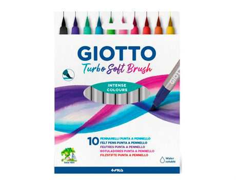 Marcador Giotto Brush Pen Turbo Soft 10 cores sortidas