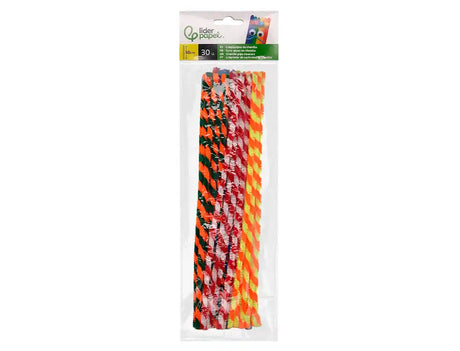 Tiras de Chenille 30cm em bolsa de 30un