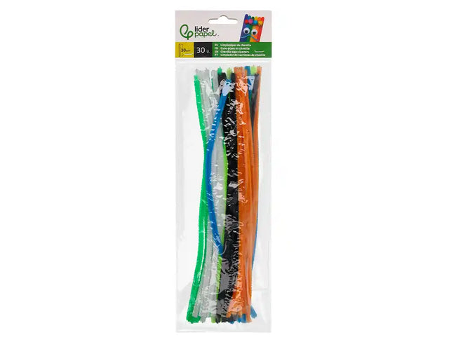 Tiras de Chenille 30cm em bolsa de 30un