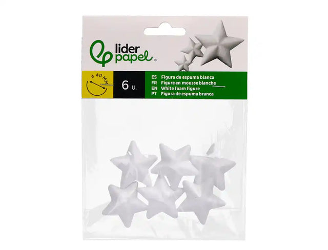 Estrela de espuma 4cm pack6