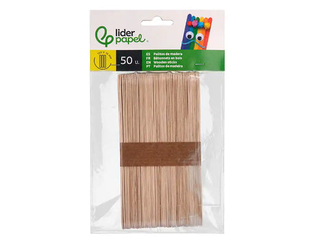 Palitos de madeira 15x1,8cm pack 50un