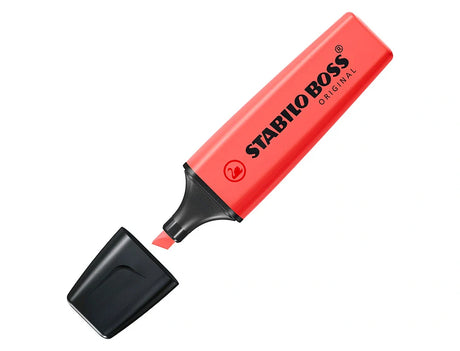 Marcador fluorescente Stabilo boss 70 vermelho