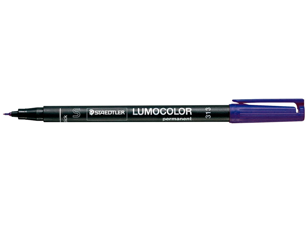 Marcador Staedtler Lumocolor permanente 313 Super Fino 0,4mm azul