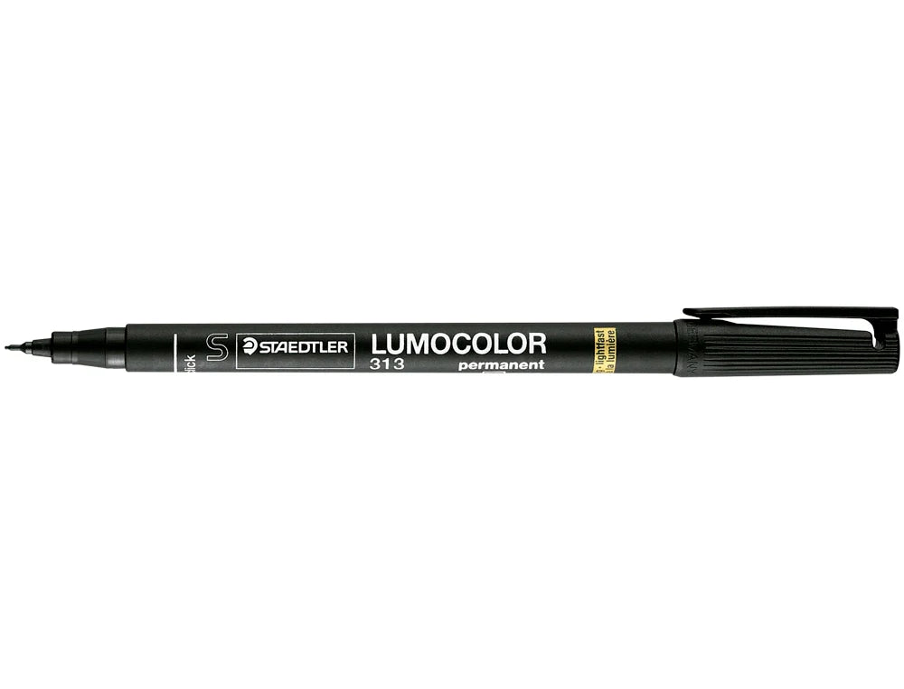 Marcador Staedtler Lumocolor permanente 313 Super Fino 0,4mm preto
