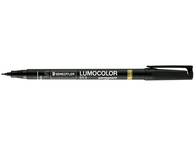 Marcador Staedtler Lumocolor permanente 313 Super Fino 0,4mm preto