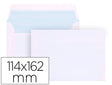 Envelope branco 114x162mm com tira de silicone autocolante em caixa de 500 unidades