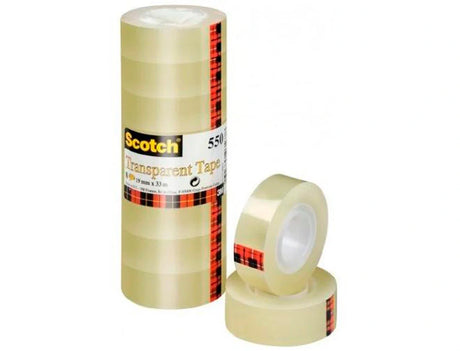 Rolo gomado/fita adesiva Scotch 550, 19mm x 33mt, transparente