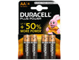 Pilha alcalina Duracell AA 1,5V em blister de 4 unidades