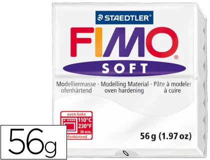 Massa de modelar Fimo soft 56gr branco