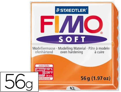 Massa de modelar Fimo soft 56gr laranja