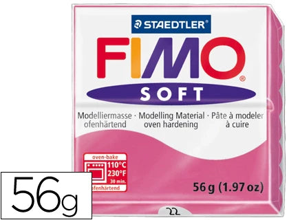 Massa de modelar Fimo soft 56gr framboesa