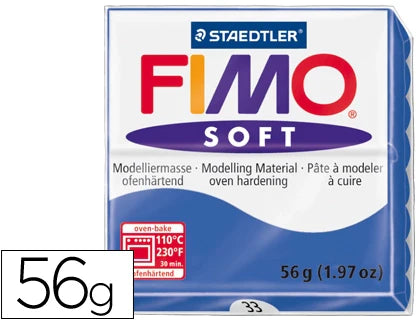 Massa de modelar Fimo soft 56gr azul brilhante